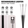 ARC Lighter, Rechargeable Electric Gas Lighter for Home Use Candle Lighter Plasma Lighter Flameless Windproof USB Lighter 360° Flexible Neck Arc Lighter for Diwali Fireworks