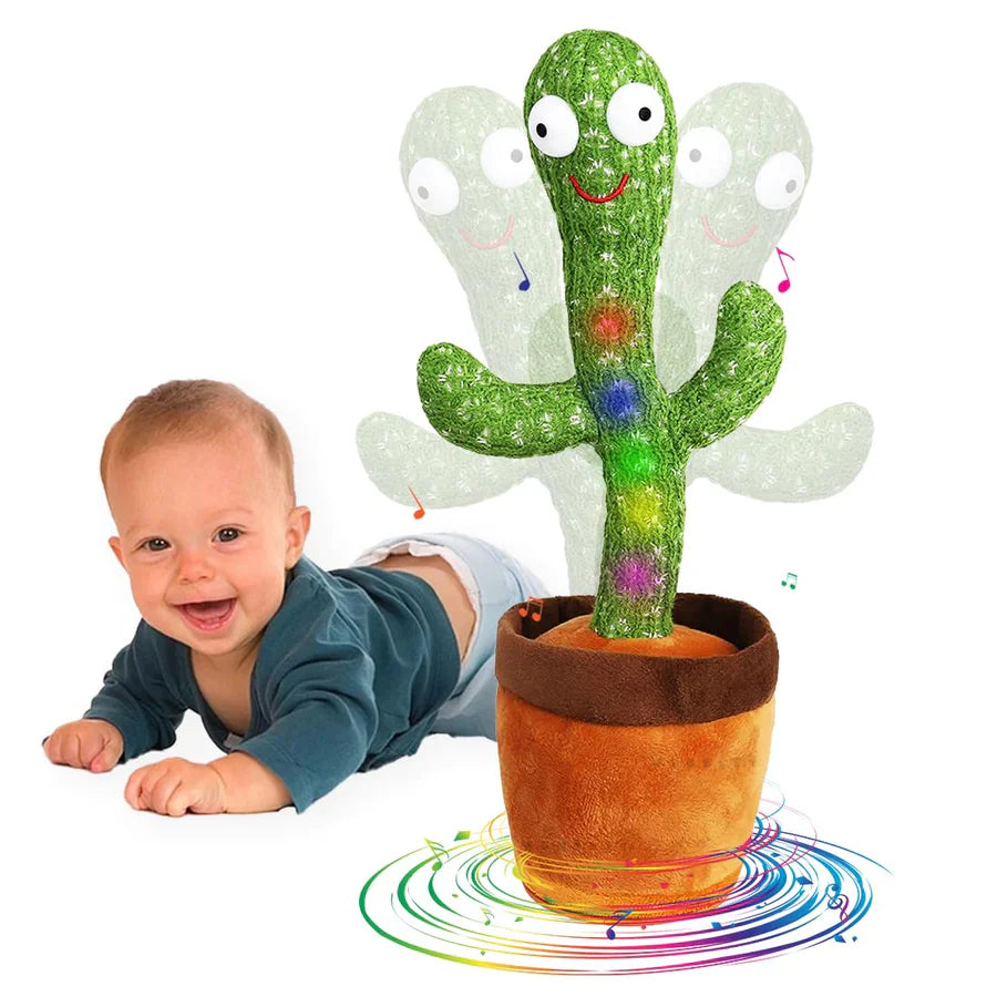 Dancing Cactus Toy for Babies Talking, Speaking, Recording | Repeat What You Say | Singing Electronic Pet for Toddlers | Swing and Sing Toy-Charger Cactus Toy Plant..