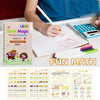 Magic Practice Copybook for Kids, Handwriting Workbook, Reusable Writing Practice Book for Preschools- Alphabet Number Math Drawing Groove Copybook | 4 Books with Pens, Refills