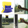 Window Cleaner Double-Side Glazed Two Sided Glass Cleaner Wiper with 2 Extra Cleaning Cotton Cleaner Squeegee Washing Equipment