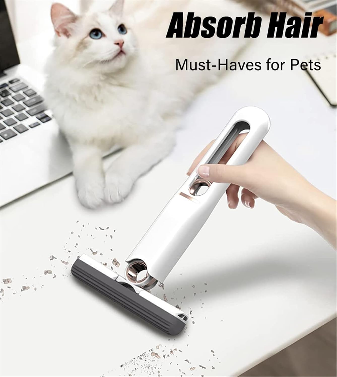 TLBS Portable Self-Squeeze Mini Mop, Hand Free Squeeze Mop, Self-Cleaning Mini Mop