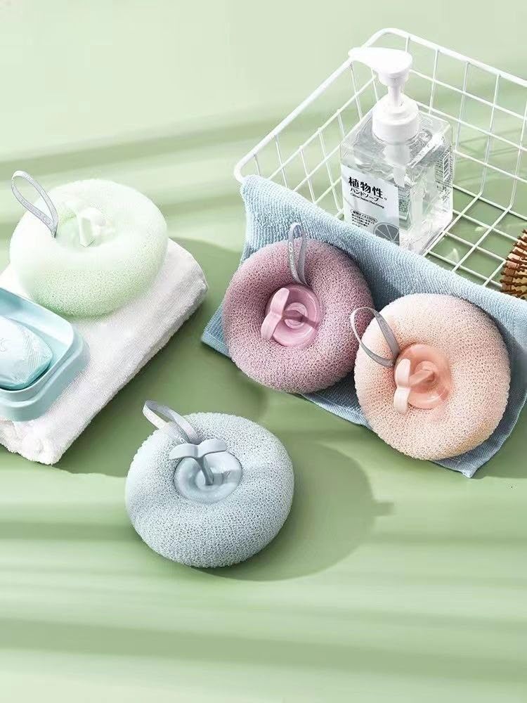 TLBS Loofah Bath Sponge Body Scrubber Mesh for Men Women Exfoliating Bath Sponge Cleaning Brush for Body