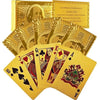 Gold Plated Poker Playing Cards, Classic PVC Poker Table Cards for Adults