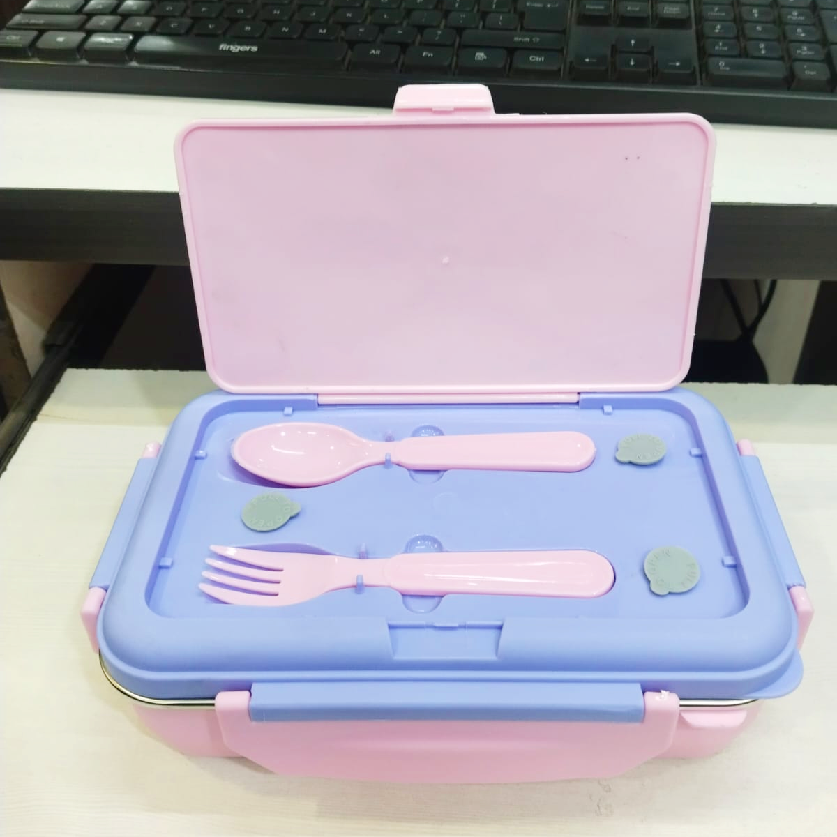 Rishabh Steel Brunch 3 Delight Lunchbox for School and Office