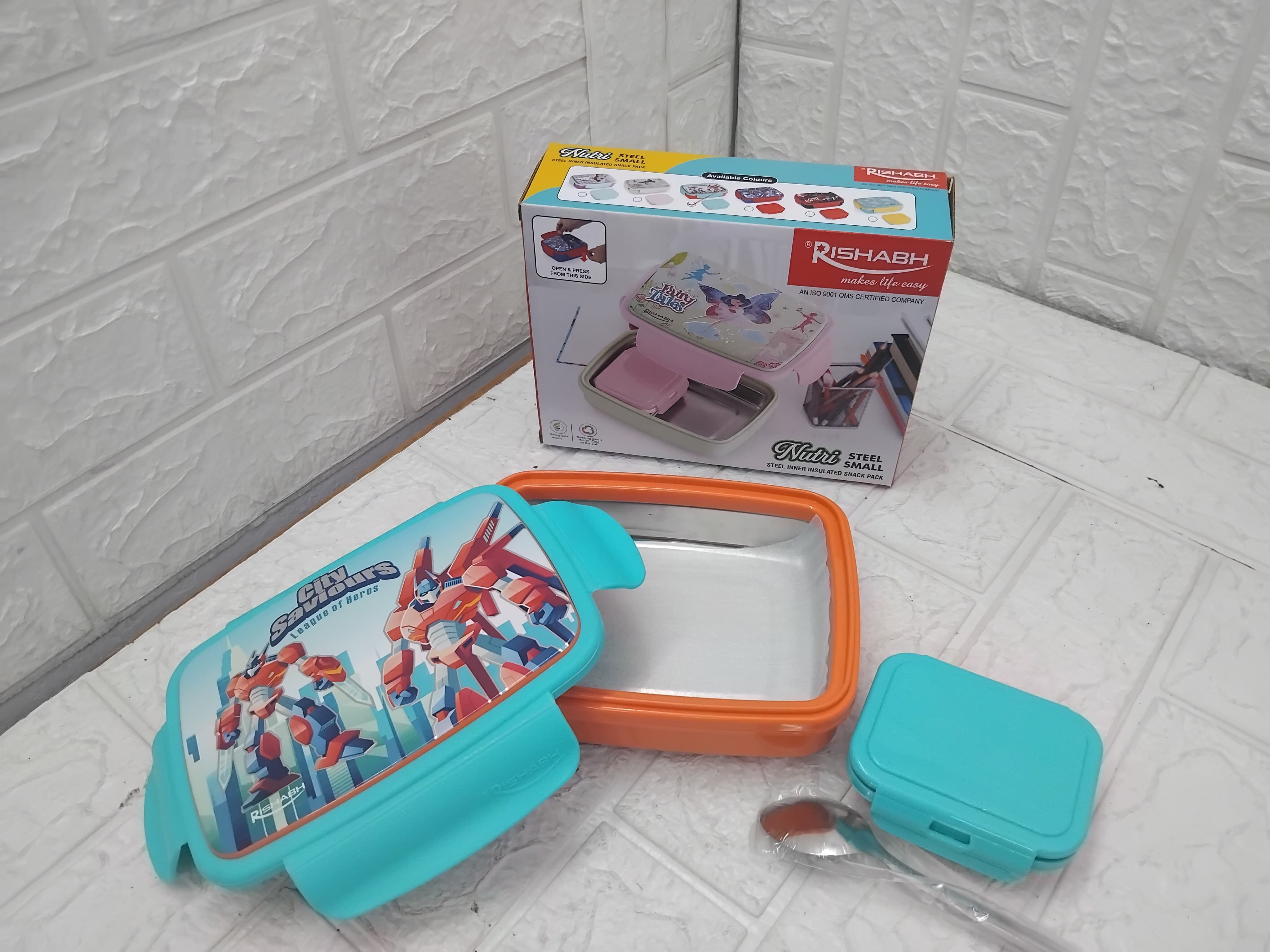 Rishabh Nutri Steel Small Lunch Box Set of 1 Pcs