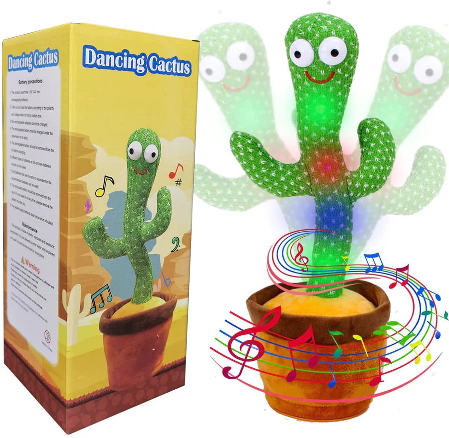 Dancing Cactus Toy for Babies Talking, Speaking, Recording | Repeat What You Say | Singing Electronic Pet for Toddlers | Swing and Sing Toy-Charger Cactus Toy Plant..