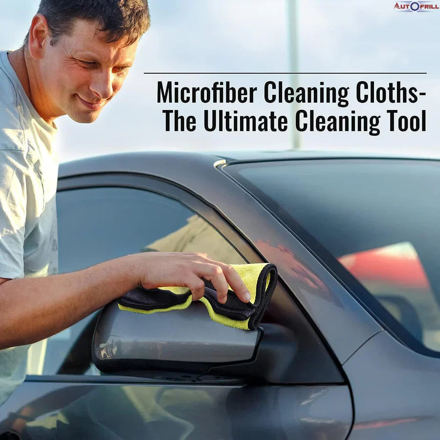 Microfiber Cloth for Car and Bike Cleaning | 40x30 cm | 600 GSM | Multipurpose Kitchen and Car Accessories | Ultra Absorbent Polishing and Detailing Cloth