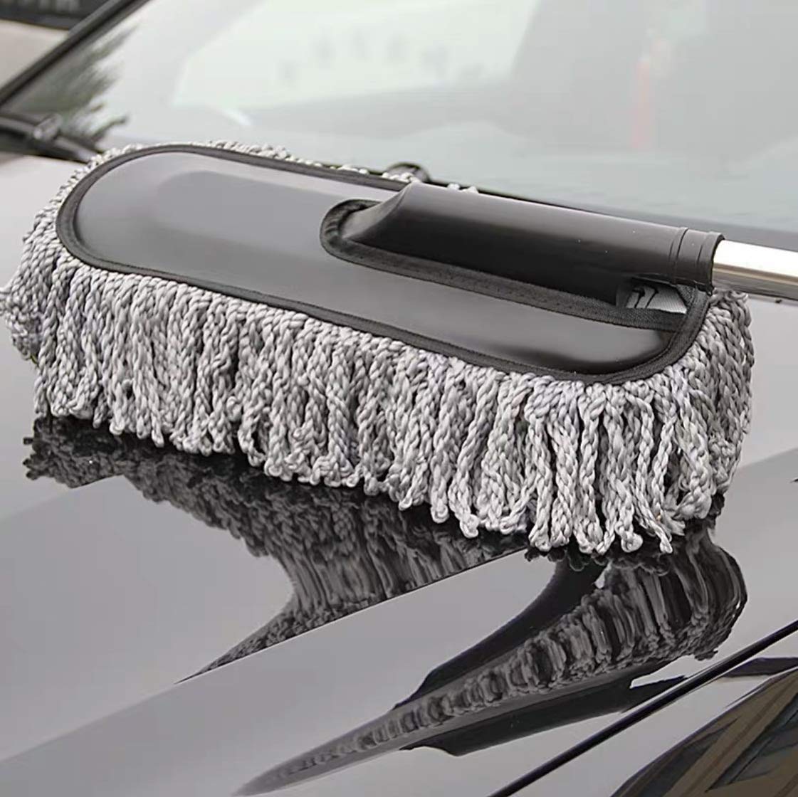 Car Duster, Extendable Long Handle Microfiber Car Cleaner Exterior Scratch Free Car Cleaning Tool