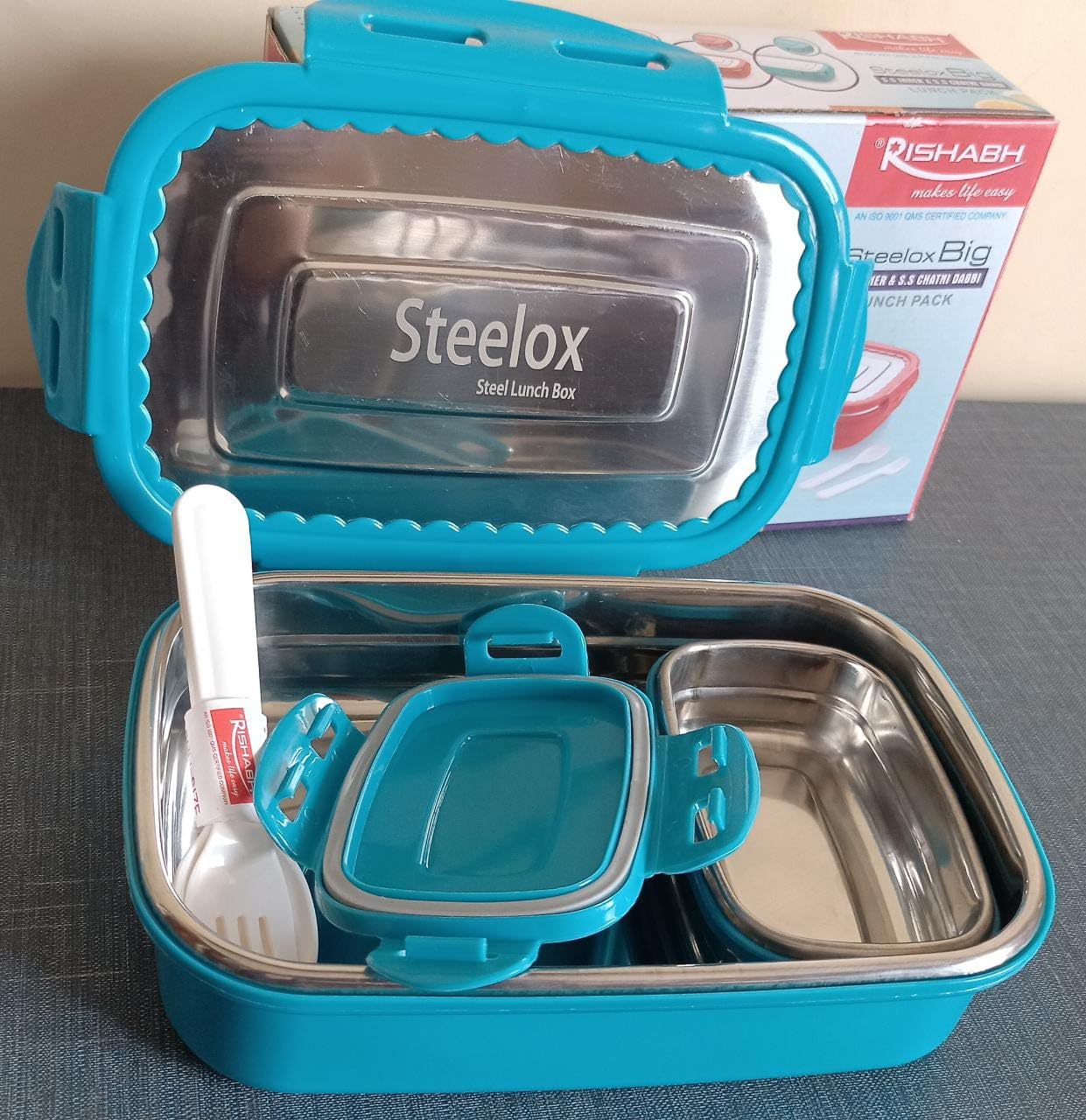 RISHABH Steelox Big Insulated Steel Lunch Box