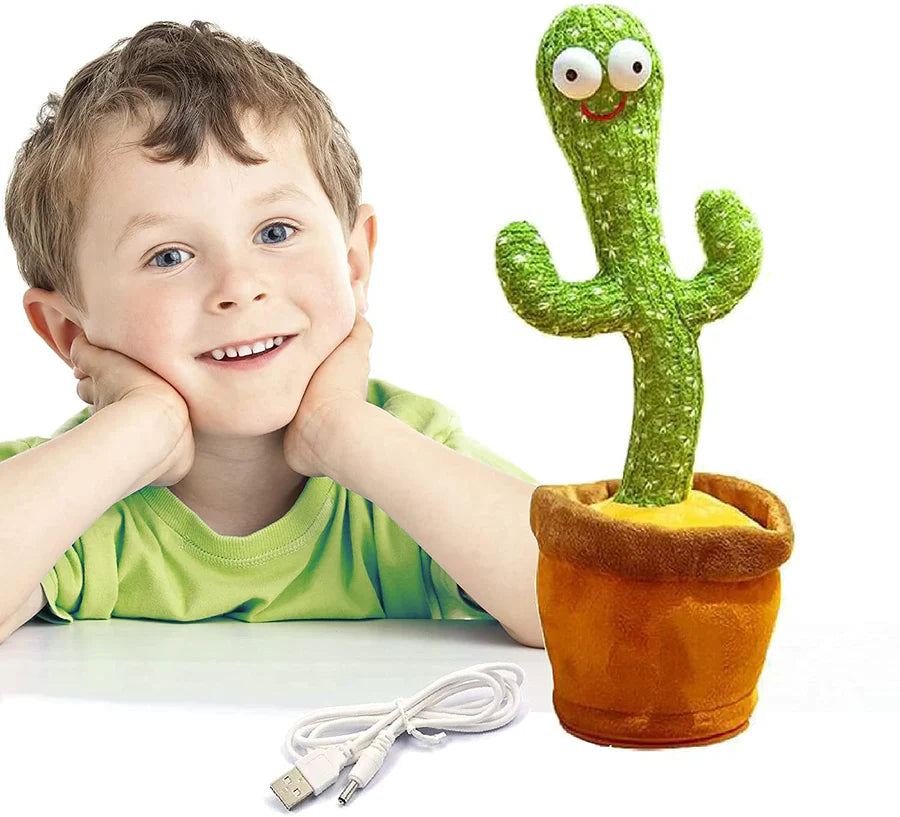 Dancing Cactus Toy for Babies Talking, Speaking, Recording | Repeat What You Say | Singing Electronic Pet for Toddlers | Swing and Sing Toy-Charger Cactus Toy Plant..