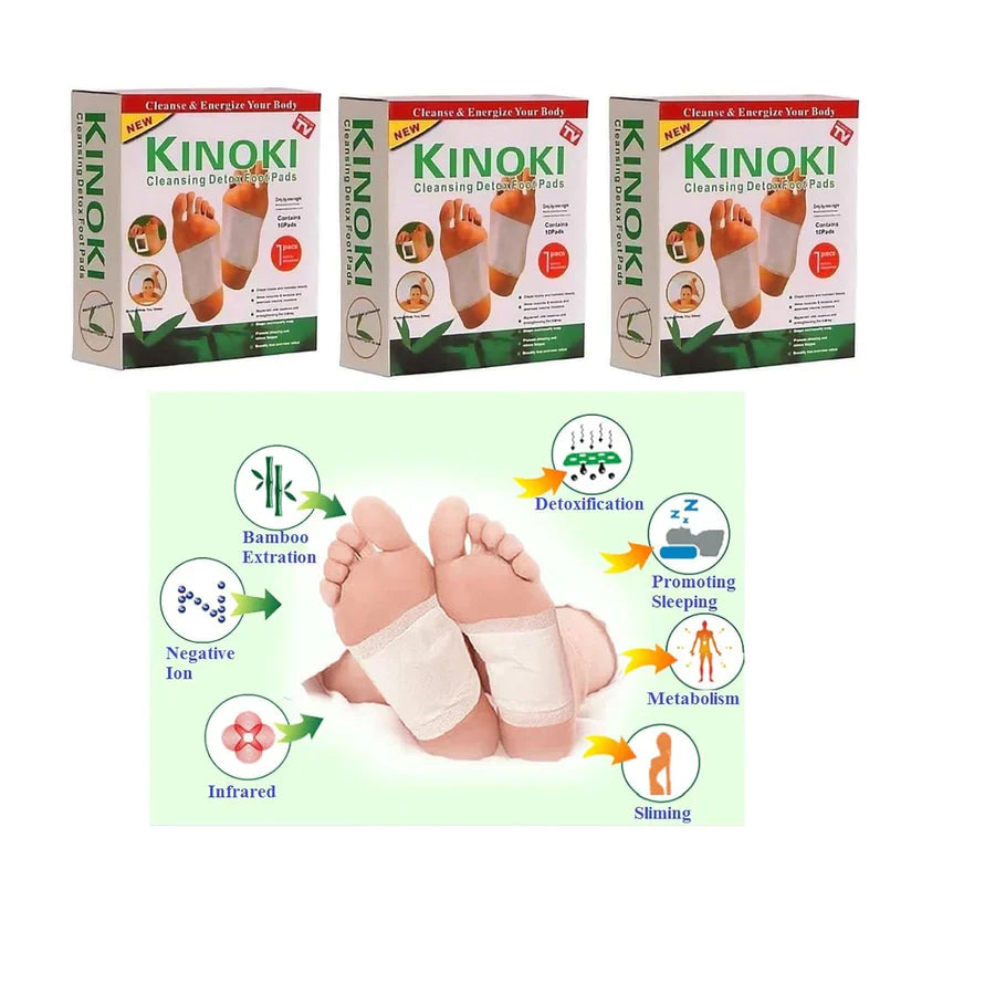 Kinoki Premium Detox Foot Pad, Cleansing Toxin Remover Foot Patches, Organic Weight Loss Patch, For Men & Women - Free Size