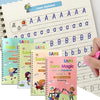 Magic Practice Copybook for Kids, Handwriting Workbook, Reusable Writing Practice Book for Preschools- Alphabet Number Math Drawing Groove Copybook | 4 Books with Pens, Refills