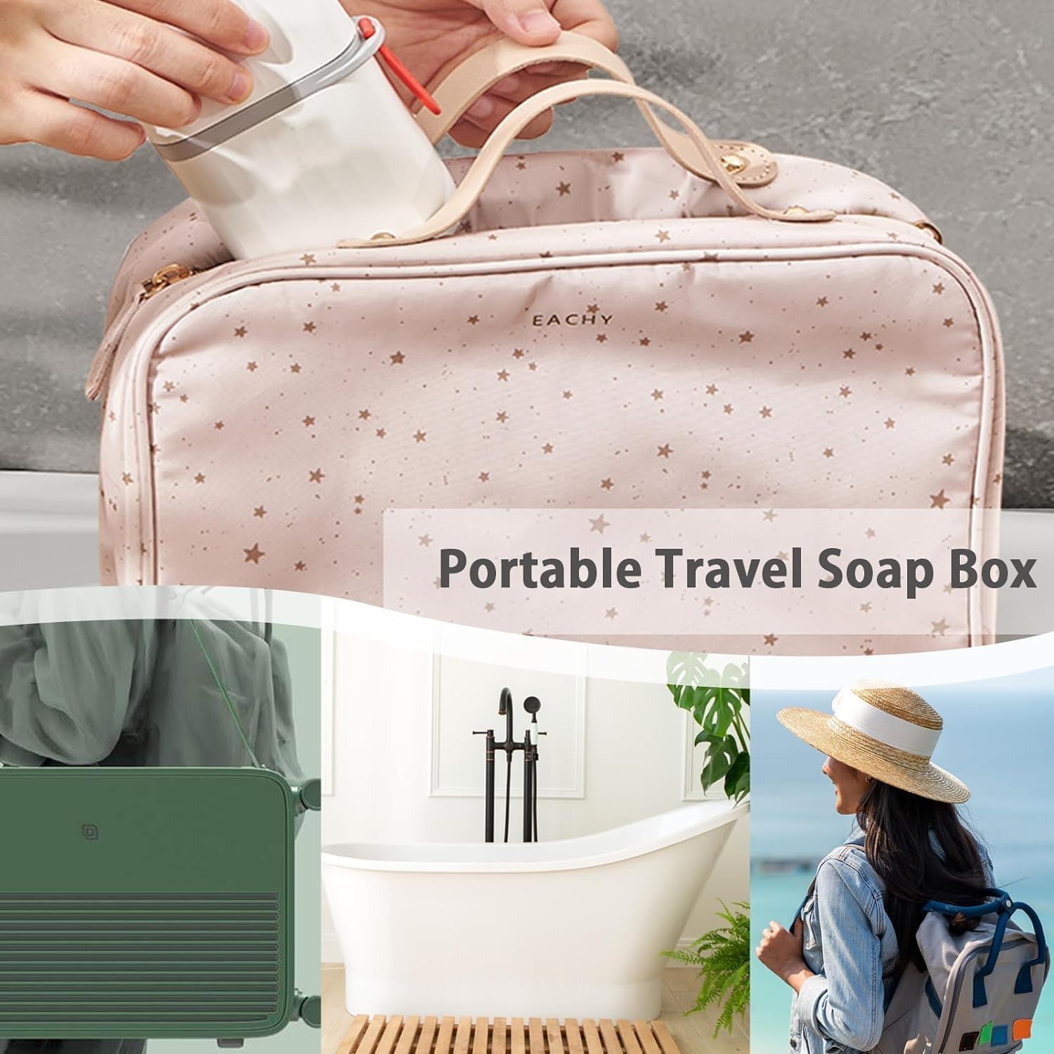 Soap Box Holder Travel Portable Soap Dish, Creative Soap Box Waterproof Soap Storage Container Household Soap Dish with Cover for Bathroom Soap Case