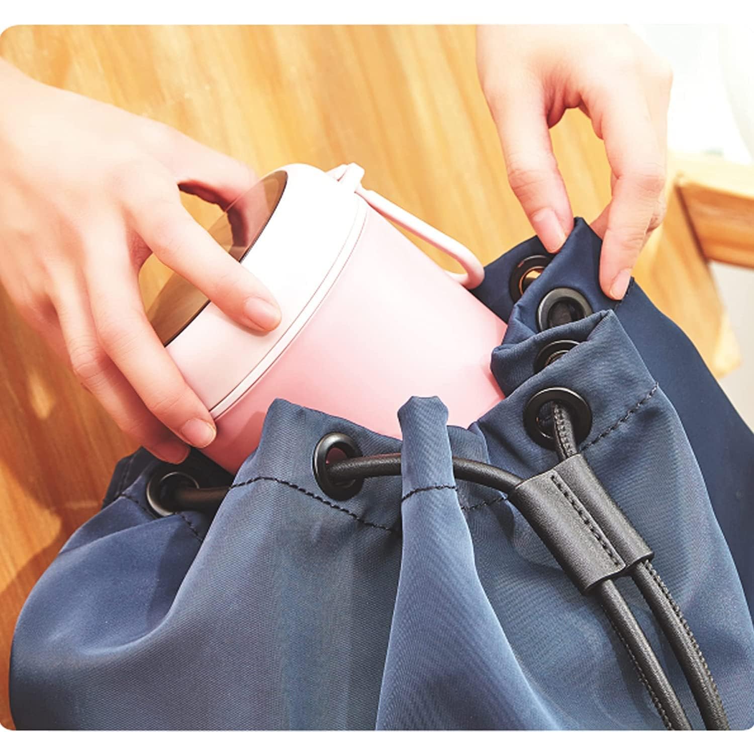 Noodles Bowl with Lid and Spoon-530ML | Stainless Steel Hot & Cold Insulated Food Storage Container | Leak-Proof Soup and Liquid Container | School, Picnic and Travel Salad Cup-1Pcs