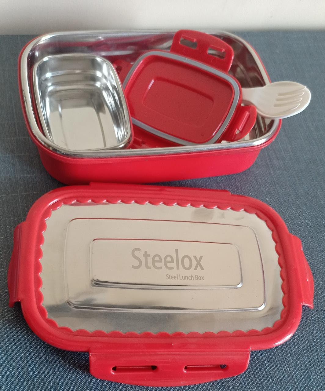 RISHABH Steelox Big Insulated Steel Lunch Box