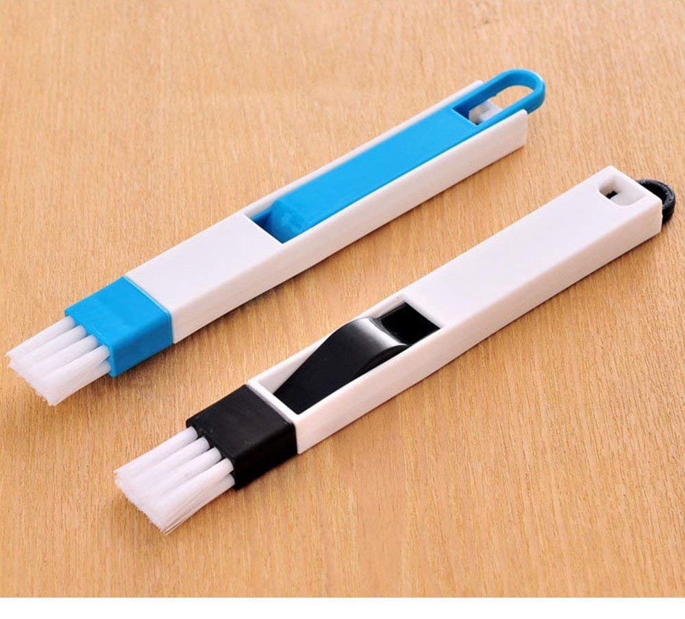 TLBS 2 in 1 Multi Function Plastic Window Slot Keyboard Wardrobe Dust Removal Cleaning Brush