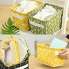 Canvas Fabric Foldable Mini Storage Basket - Small Collapsible Canvas Containers Organizers With Handle For Home-Multi Design 5 pcs