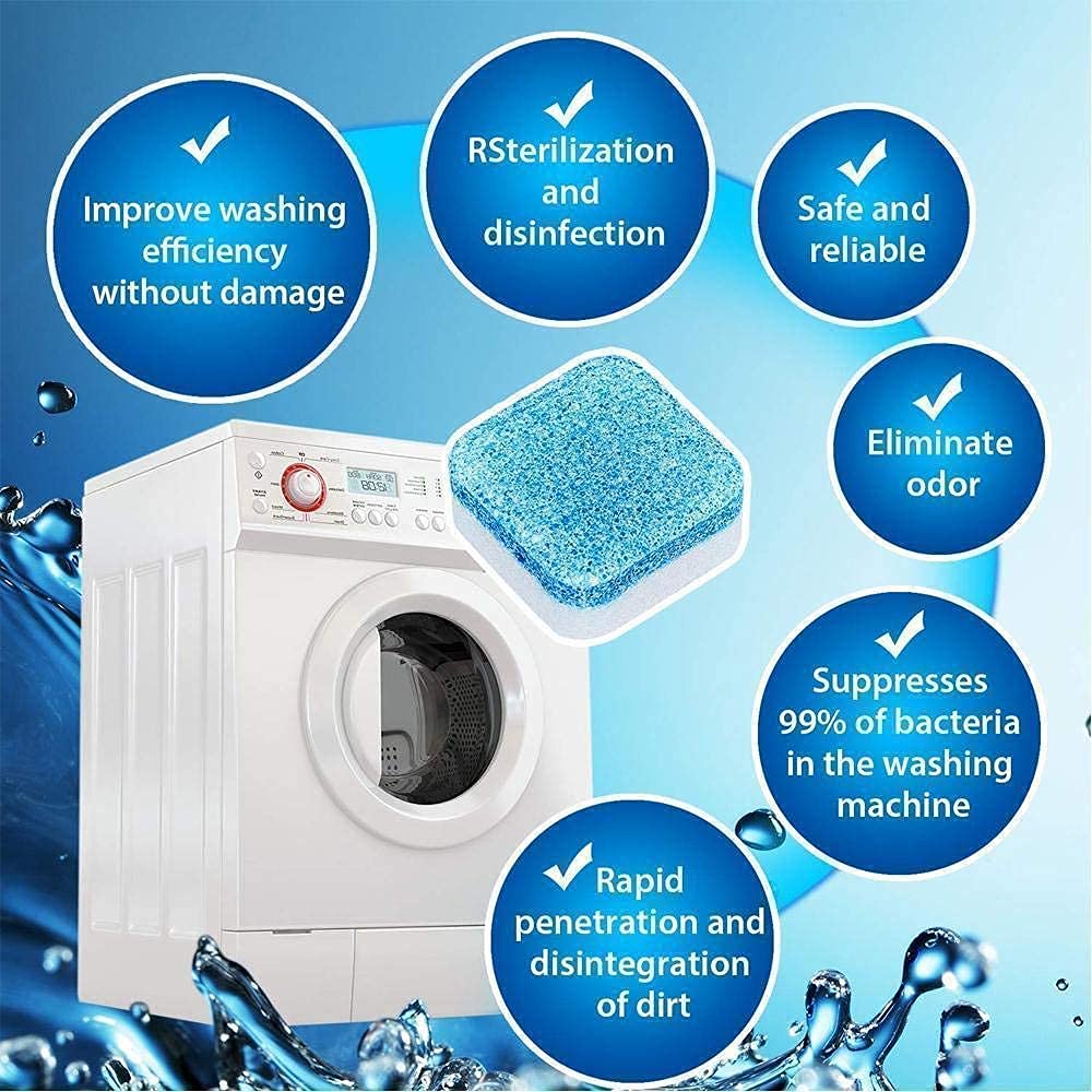 Washing Machine Cleaner Tablet, Descaler Powder for Top Load, Front Load, Fully Automatic, Deep Cleaner, Tub Cleaner, Drum Stain Cleaner