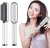 Hair Straightener, Hair Straightener Comb For Women & Men, Hair Styler, Straightener Machine Brush/Ptc Heating Electric Straightener With 5 Temperature Rain Clean