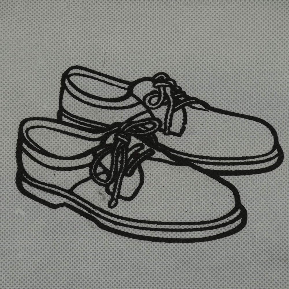 TLBS Shoe Cover/String Bag Organizer|Shoe Print & Non Woven Material|Transparent Window|Size 43 x 30 Cm (PREMIUM) (8 pcs)