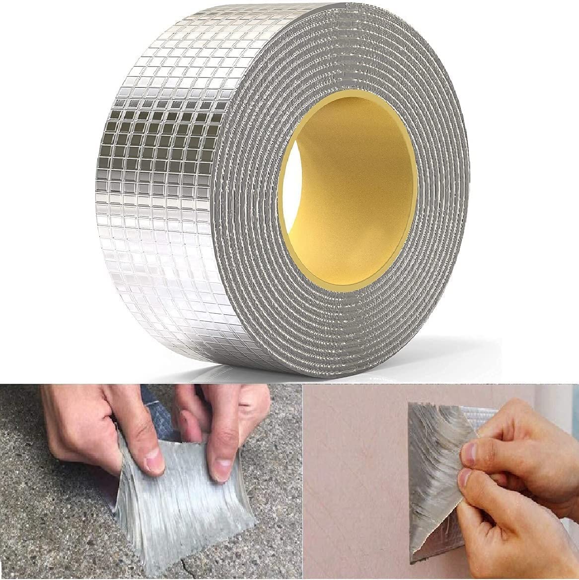 Waterproof Aluminium Rubber Tape for Leakage Repair, Hot & Cold Temperature Aluminium Foil Tape