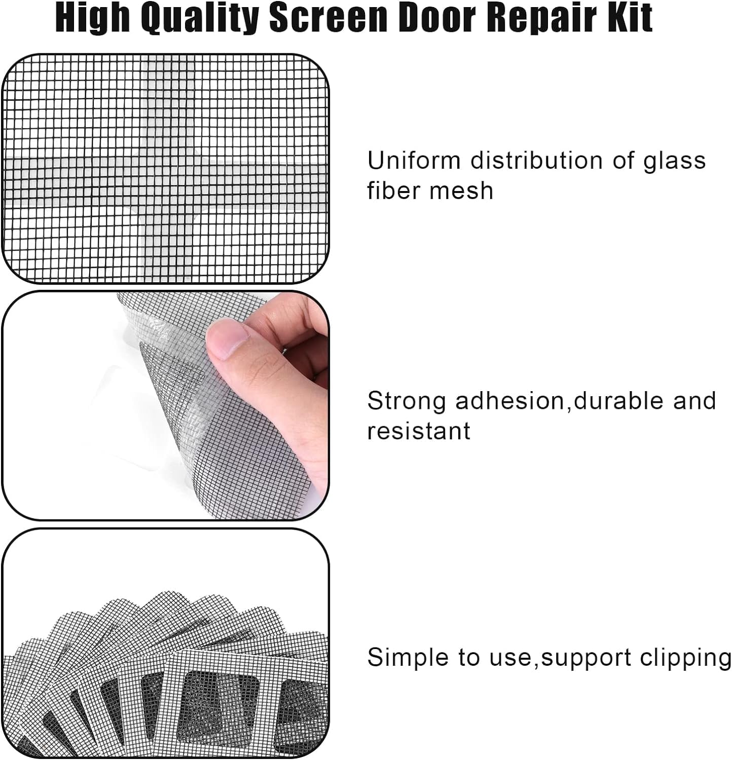 Window Screen Repair Kit Tapes Patch & Multi Use  Size: 4 × 4 Inch