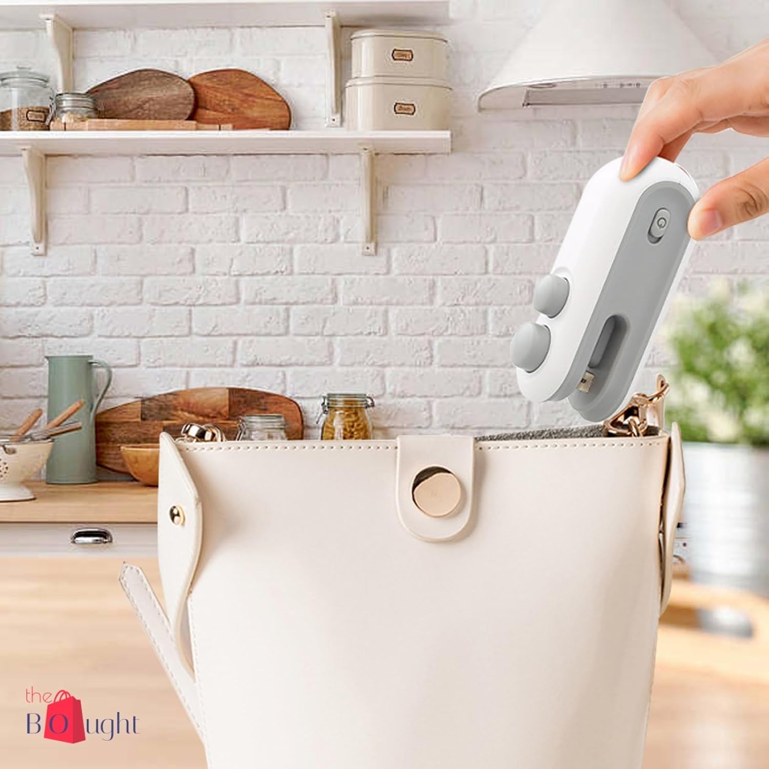 TLBS Portable Mini Sealing Machine 2 in 1 USB Rechargeable Magnetic Bag Sealer Heat Seal with Cutter, Plastic Bags Packing Machine Home Appliances