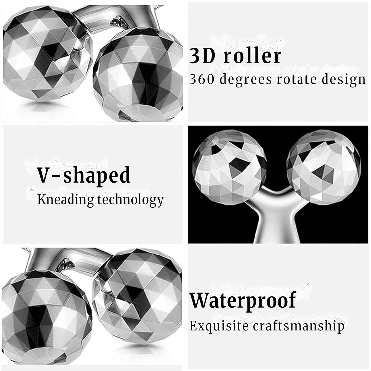 TLBS 3D Manual Roller Massager 360 Rotate Roller Face Body Massager For Skin Lifting, Wrinkle Remover and Facial Massage, Relaxation and Skin Tightening Tool