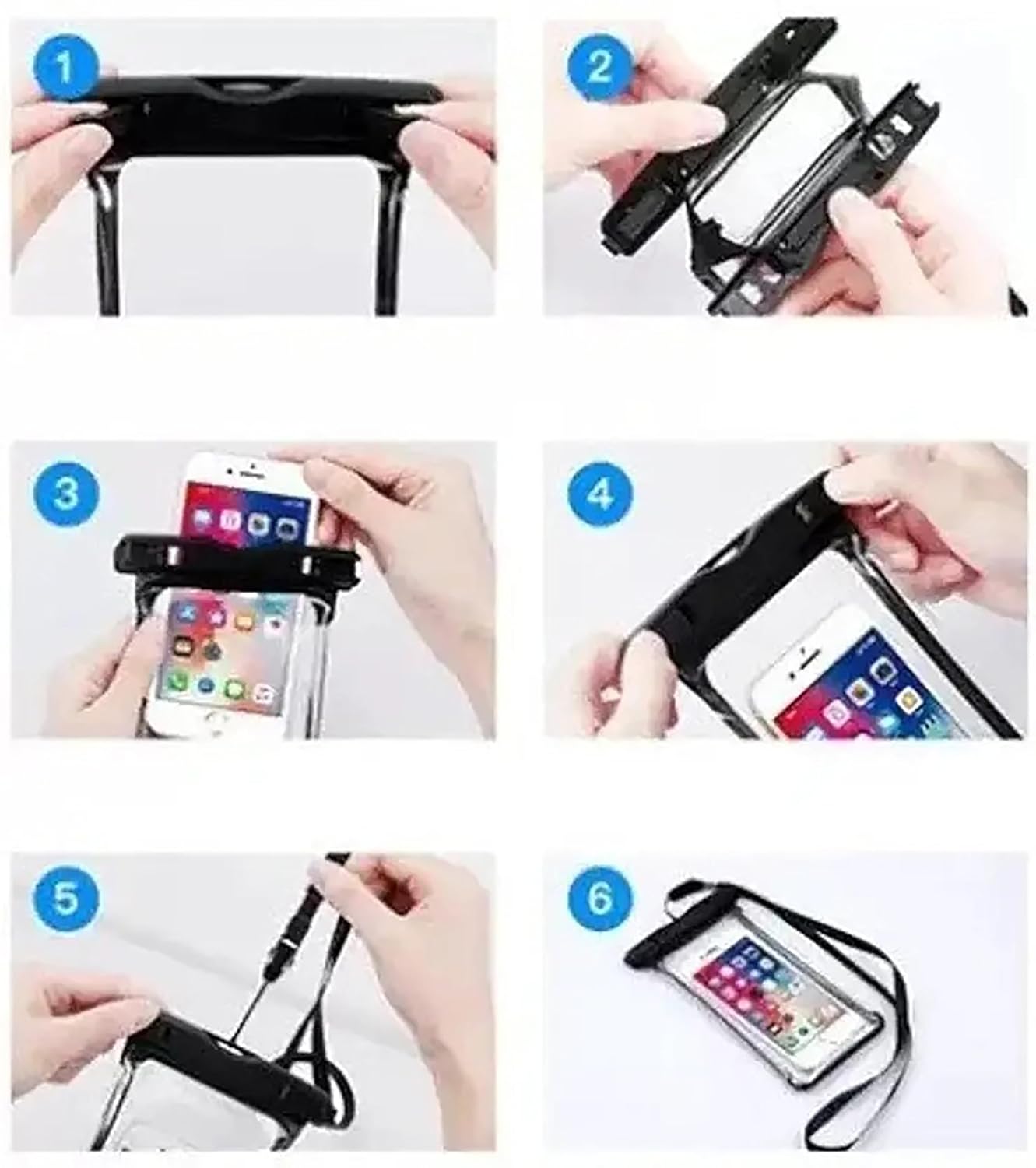 TLBS Mobile Waterproof Sealed Transparent Plastic Bag / Pouch Cover For All Mobile Phones