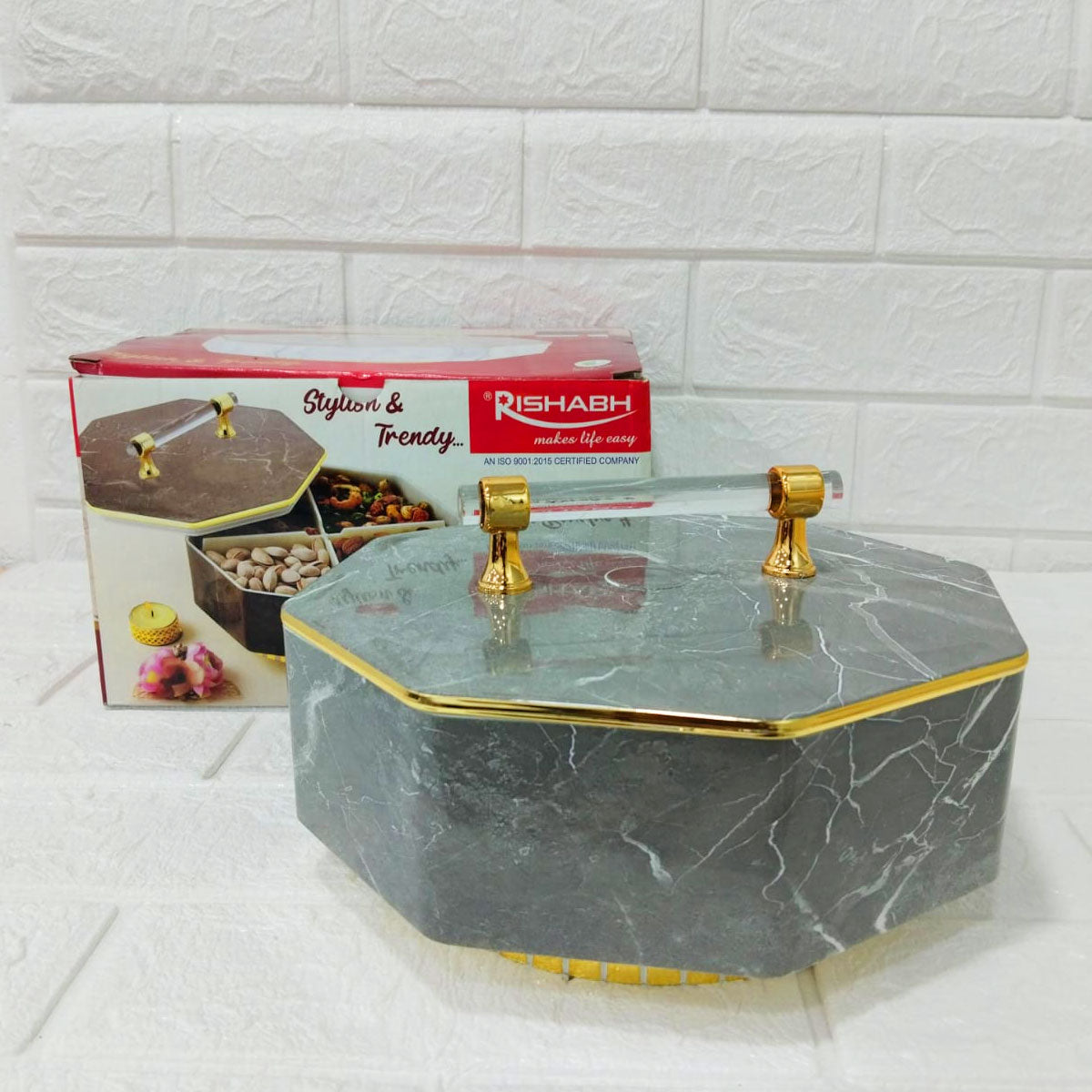 Rishabh Stylish & Trendy Multipurpose Set - Premium Hexagon Dry Fruit & Snack Storage Box