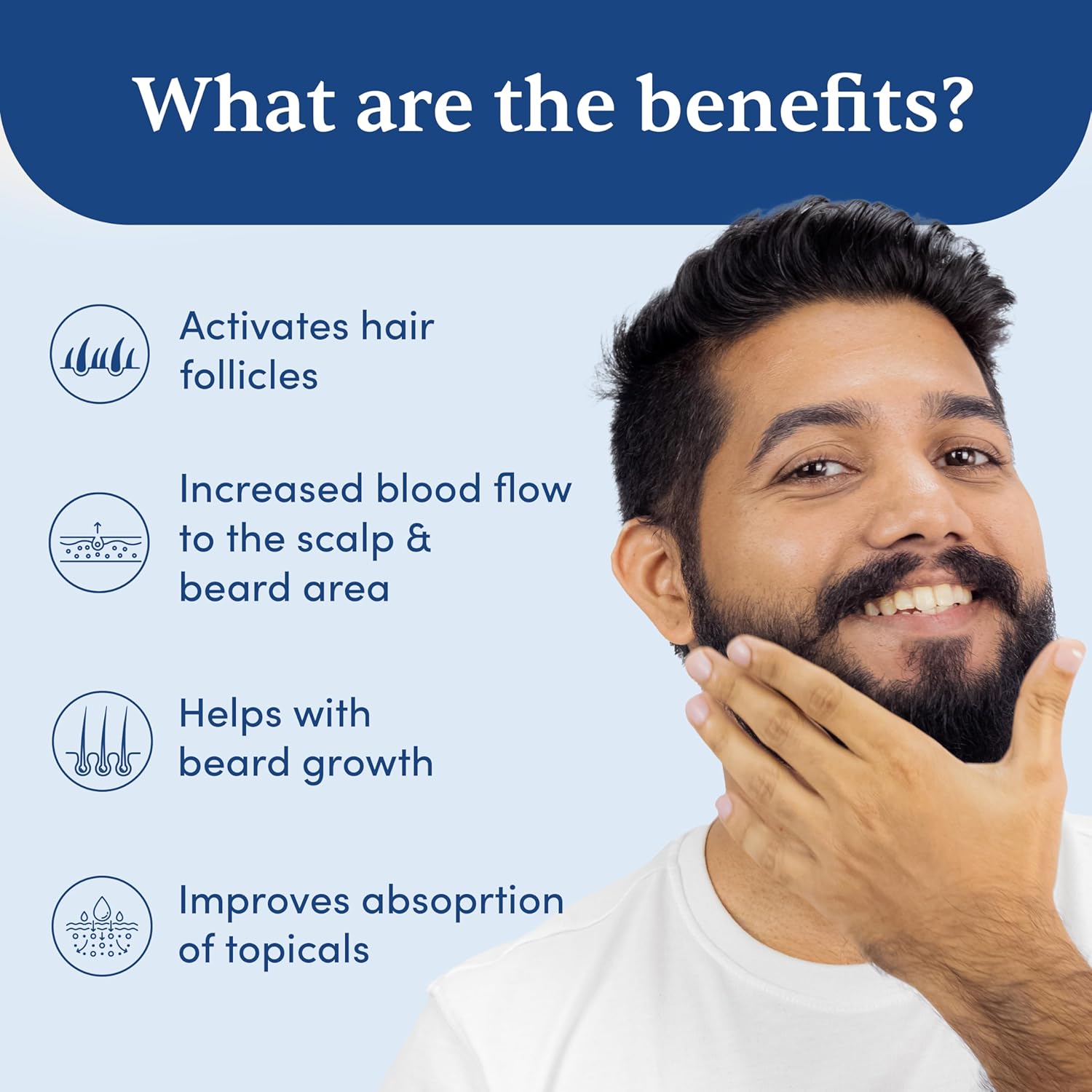 TLBS Derma Roller For Hair And Beard Regrowth 540 Micro 0.5mm Titanium Alloy Needles Reduces Hair Fall & Stimulates Hair Follicles, Safe and Effective Easy to use | Skin Care Men and Women