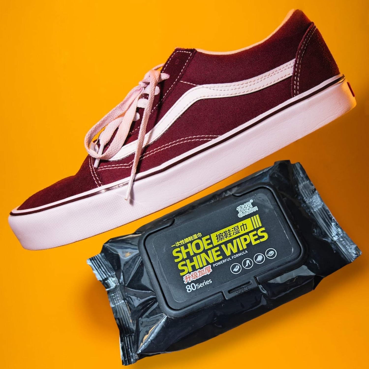 TLBS Shoe Cleaner Wipes 80 Pcs Best Quickly Remove Dirt & Stains - These Disposable Shoe Cleaning Wipes