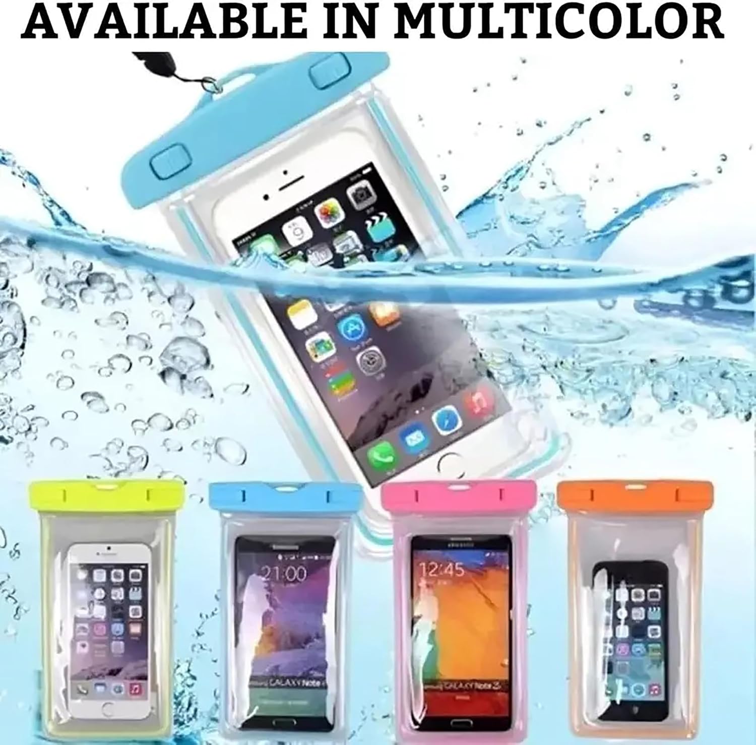 TLBS Mobile Waterproof Sealed Transparent Plastic Bag / Pouch Cover For All Mobile Phones