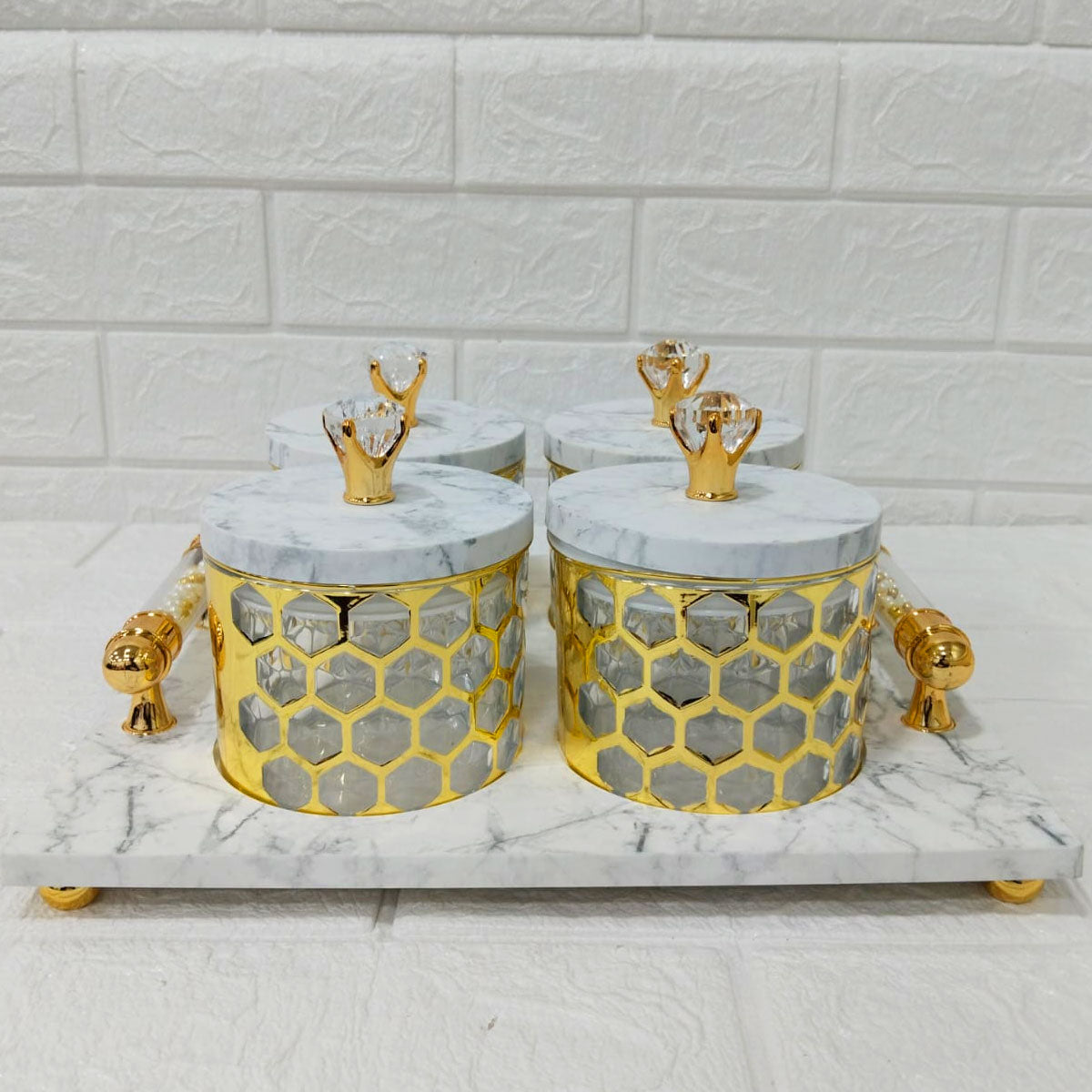 Rishabh Sacoor Set 4 Multipurpose Set | 4 Premium Containers with Serving Tray