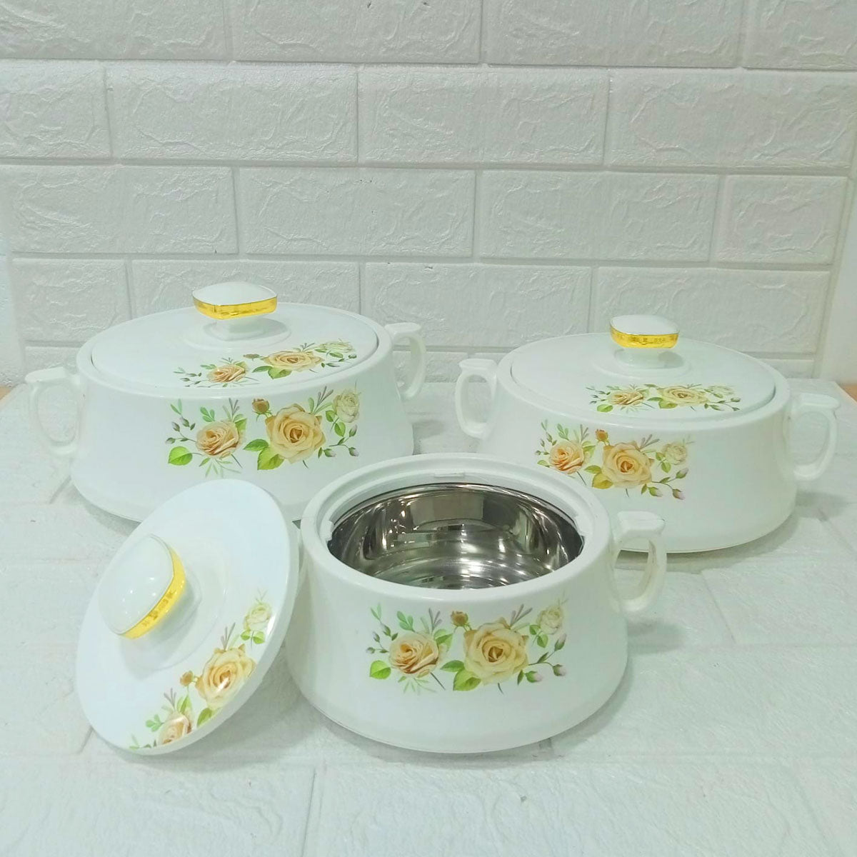 Rishabh Stallion 3-Piece Insulated Hot Pot Casserole Set