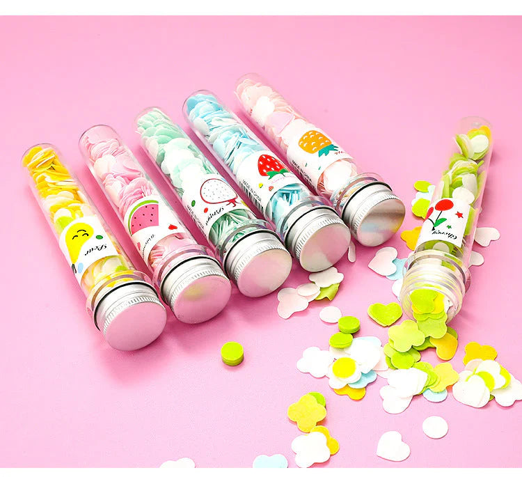 Soft Paper Soap Flower Design Tube Shape Bottle (Assorted/Random Colour)