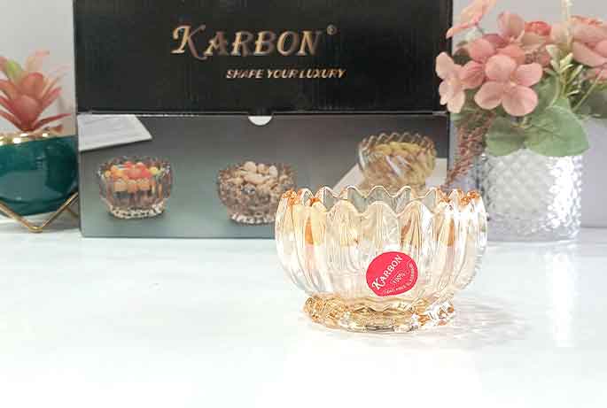 KARBON BOWL 140 ML GOLD 6 PC COL BOX