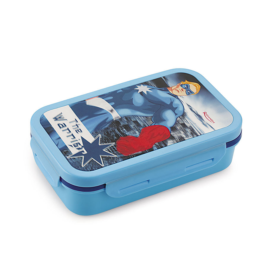 Rishabh School Tiffin Inner Steel Plastic Insulated MUNCH MAGIC ROYAL