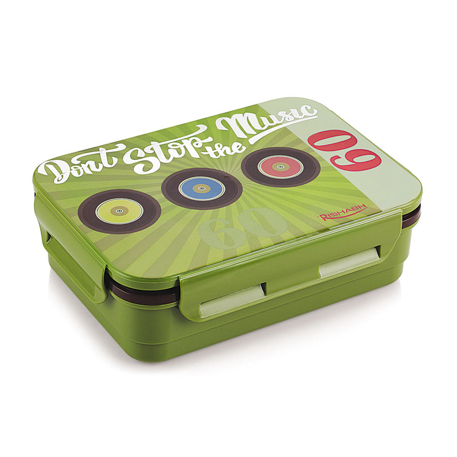 Rishabh Milano Steel Lunch Box With Spoon 2 containers