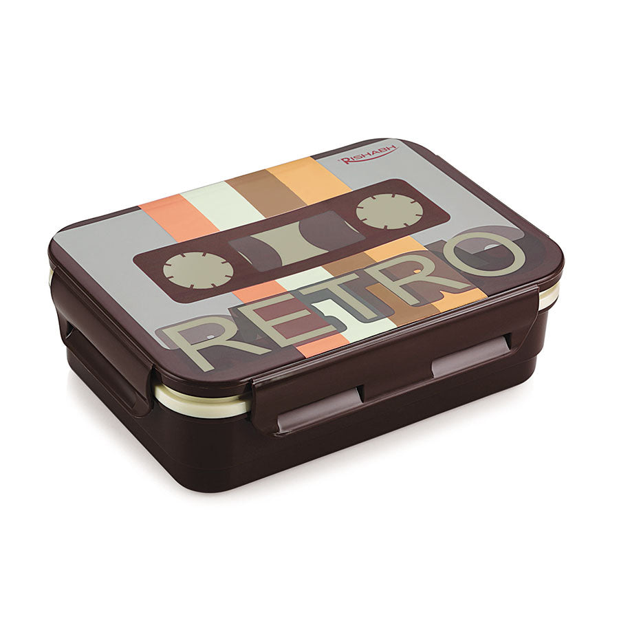 Rishabh Milano Steel Lunch Box With Spoon 2 containers