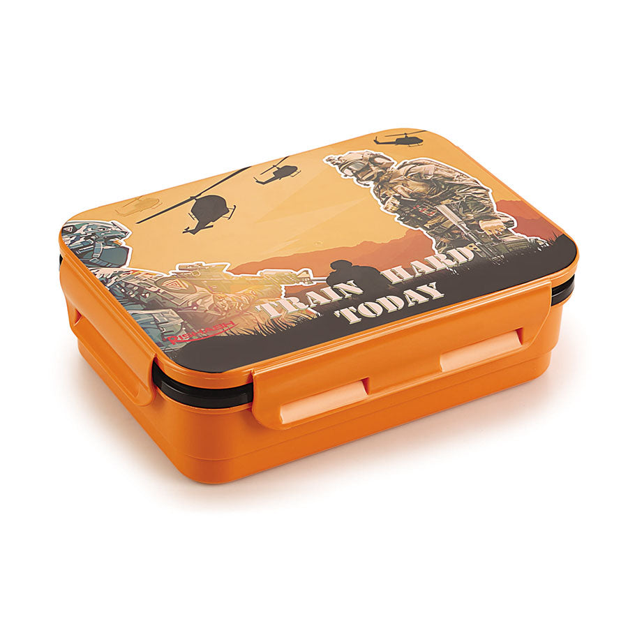 Rishabh Milano Steel Lunch Box With Spoon 2 containers