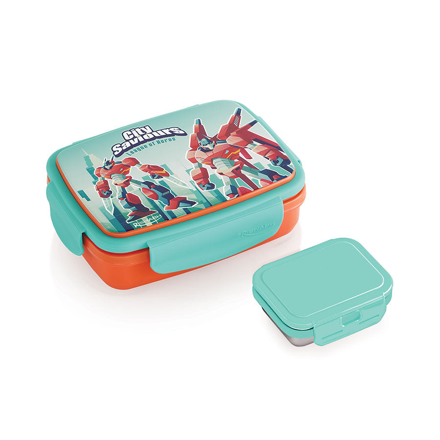 Rishabh Nutri Steel Small Lunch Box Set of 1 Pcs