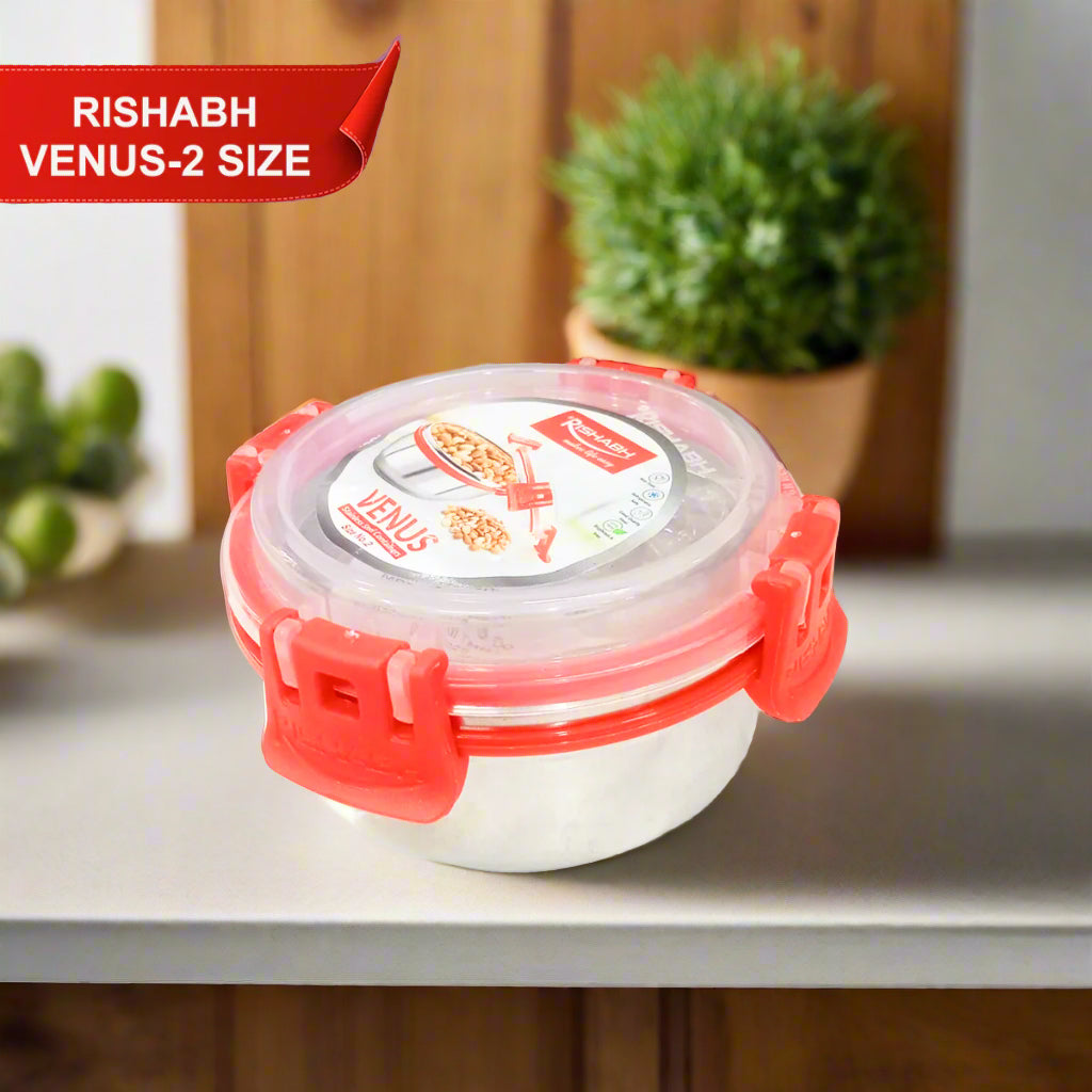 Rishabh Venus-2 Size Air-Tight & Leak Proof Stainless Steel Container