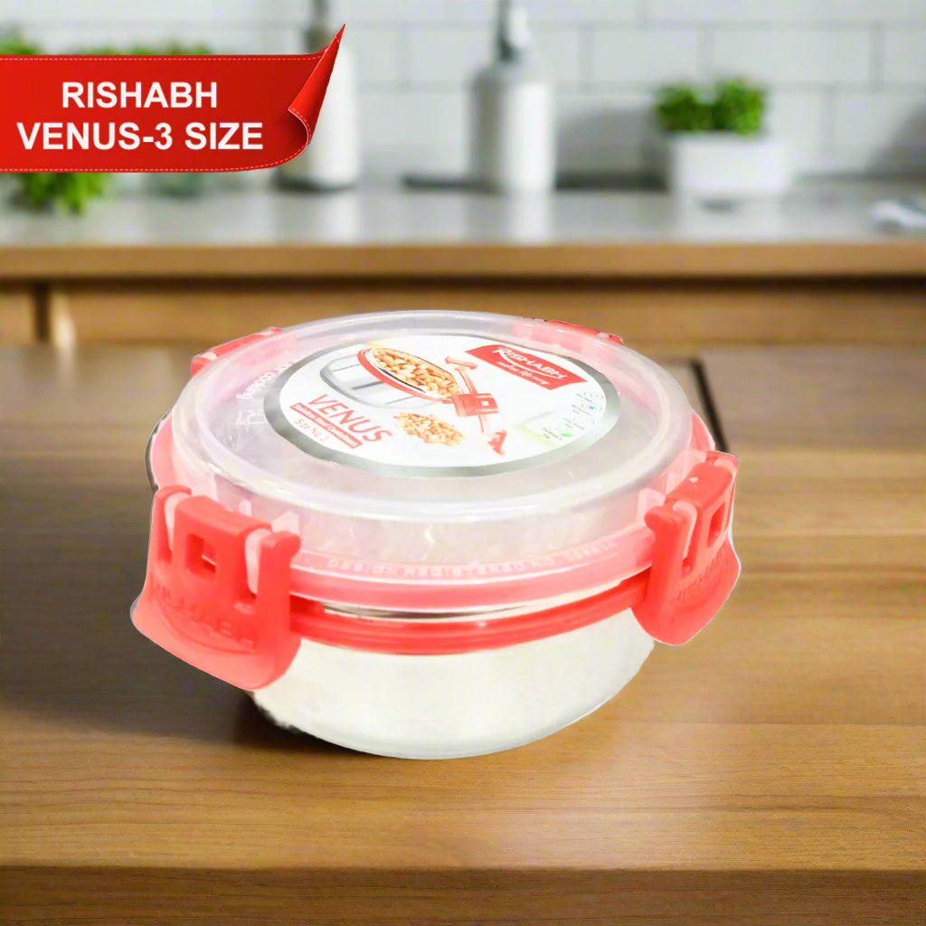 Rishabh Venus-3 Size Air-Tight & Leak Proof Stainless Steel Container