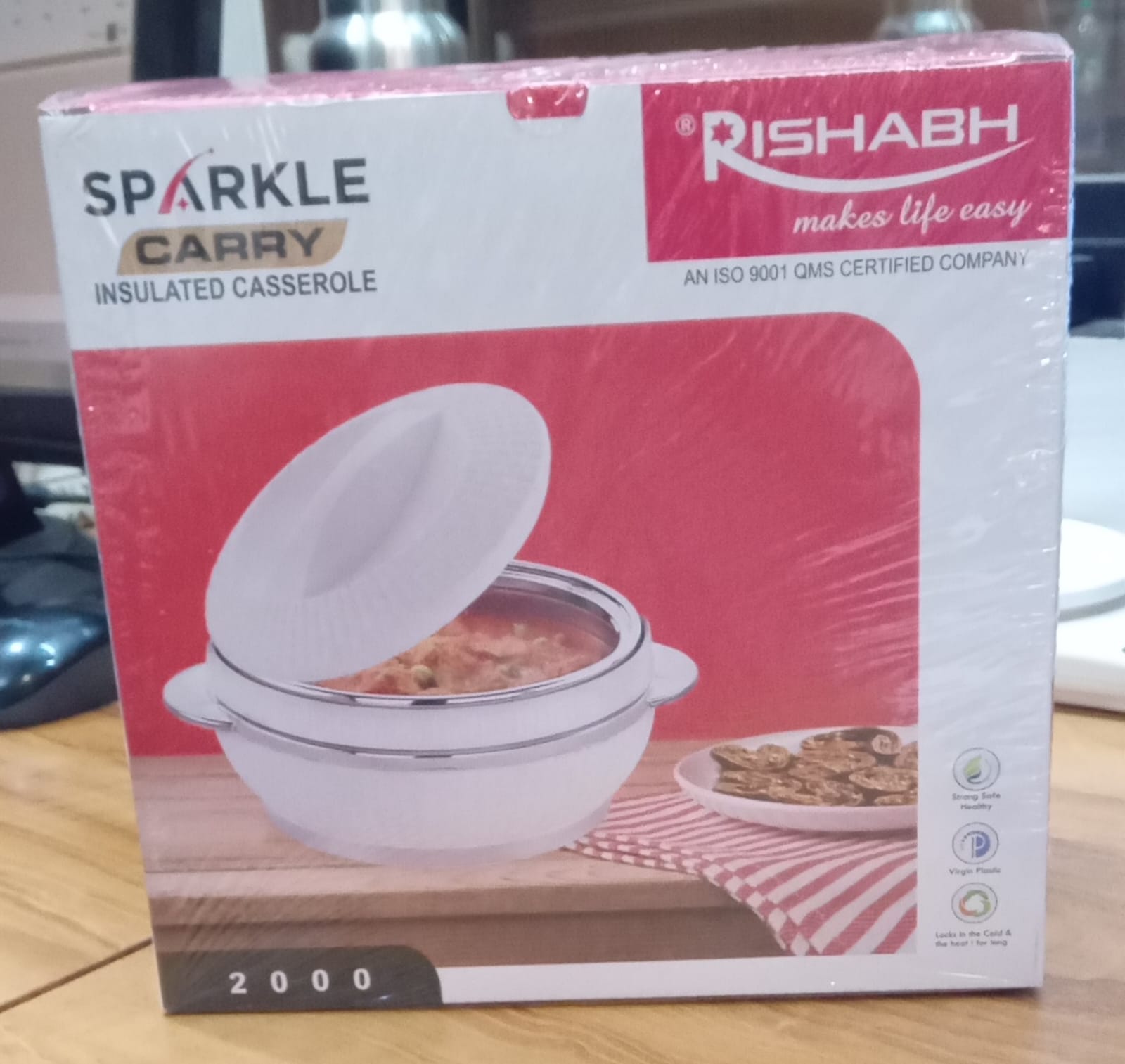 Rishabh Sparkle Carry Insulated Casserole 2000ml