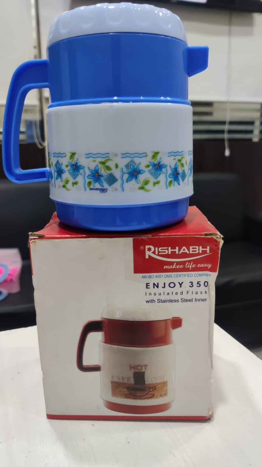 Rishabh Enjoy 350 Insulated Flask With Stainless Steel Inner Pack Of 1