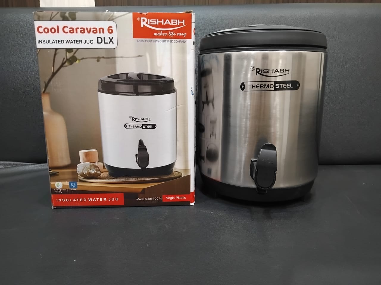 Rishabh Cool Caravan 6 DLX Insulated Water Jug Pack Of 1 Pcs