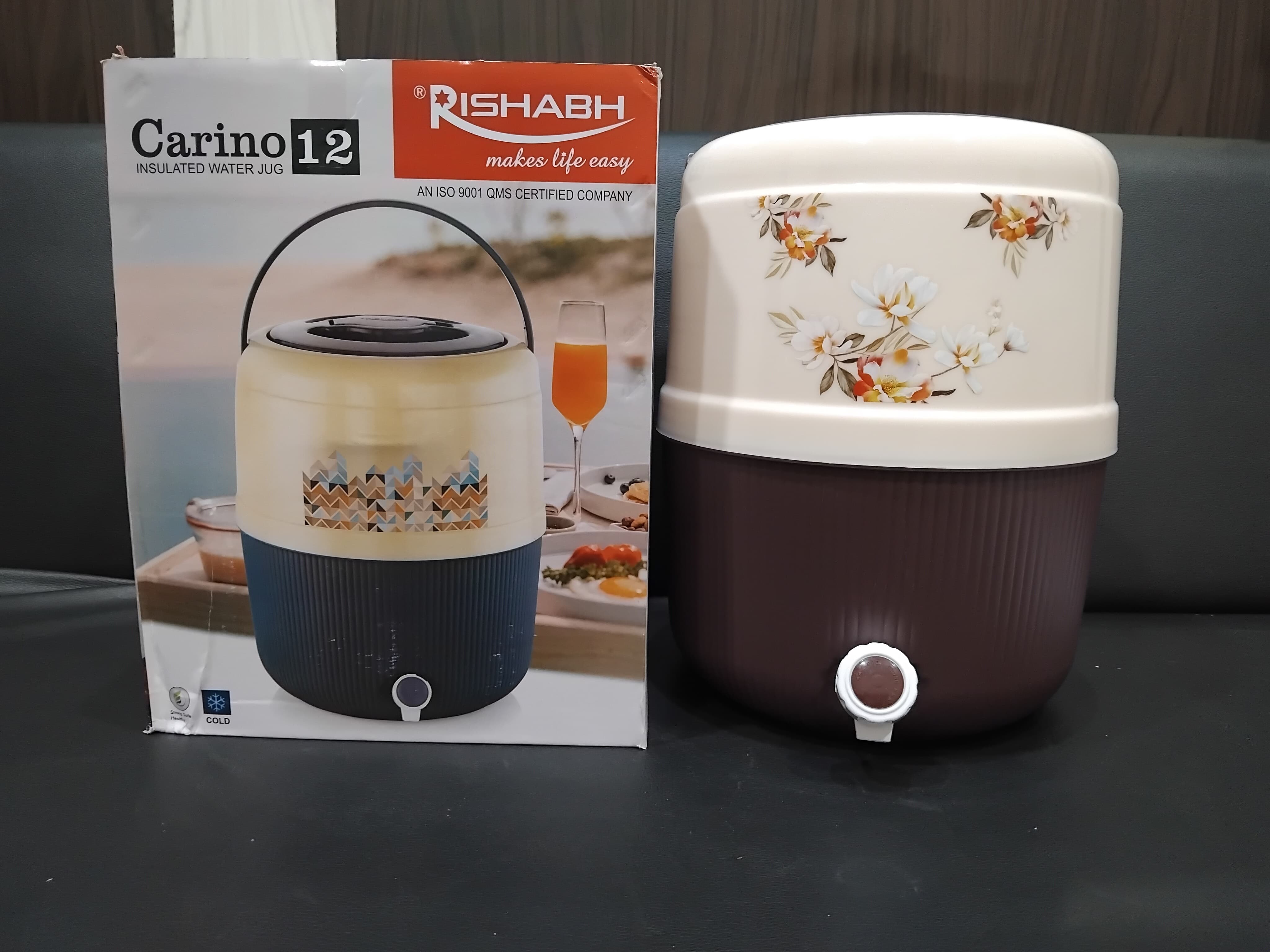 Rishabh Carino 12 Ltr Insulated Water Jug Pack Of 1 Pcs