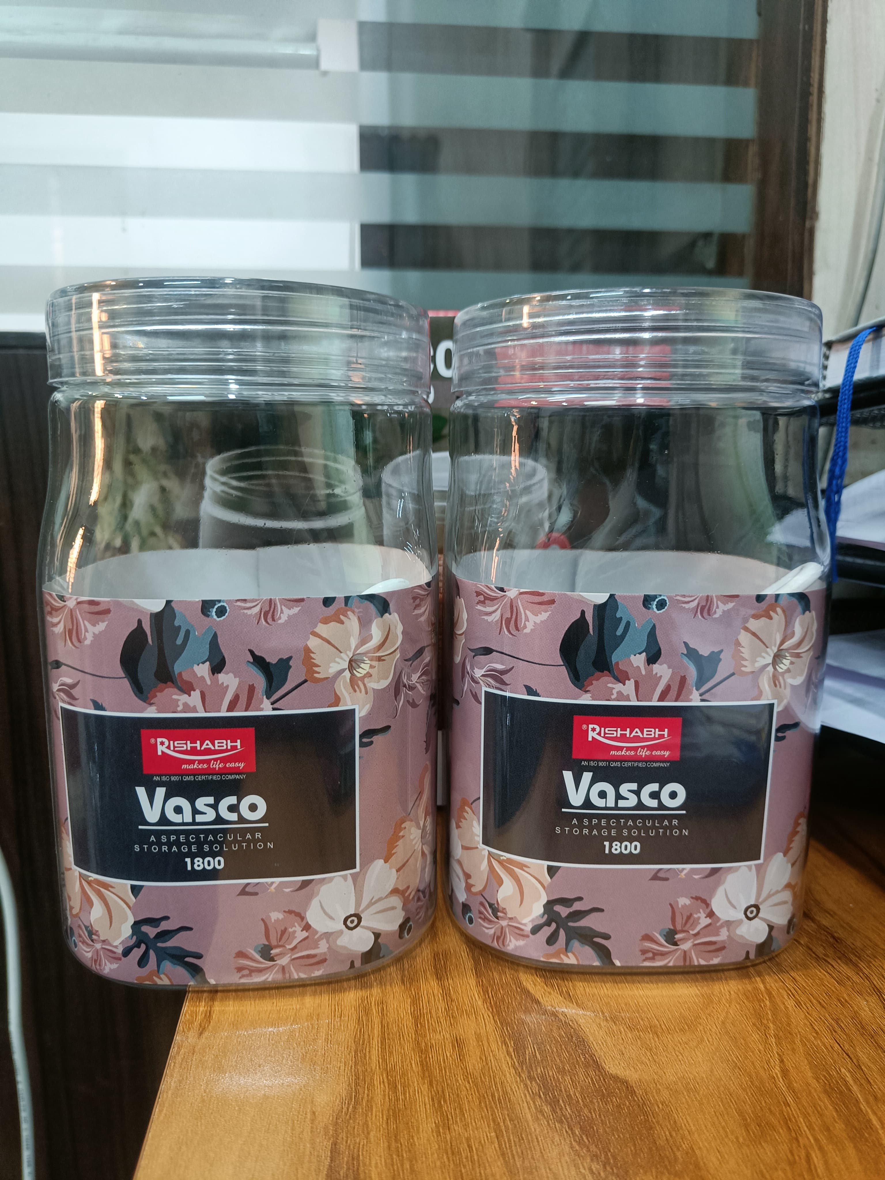 Rishabh Vasco 1800 stylish & Trendy Pet container 2pcs with Spoon