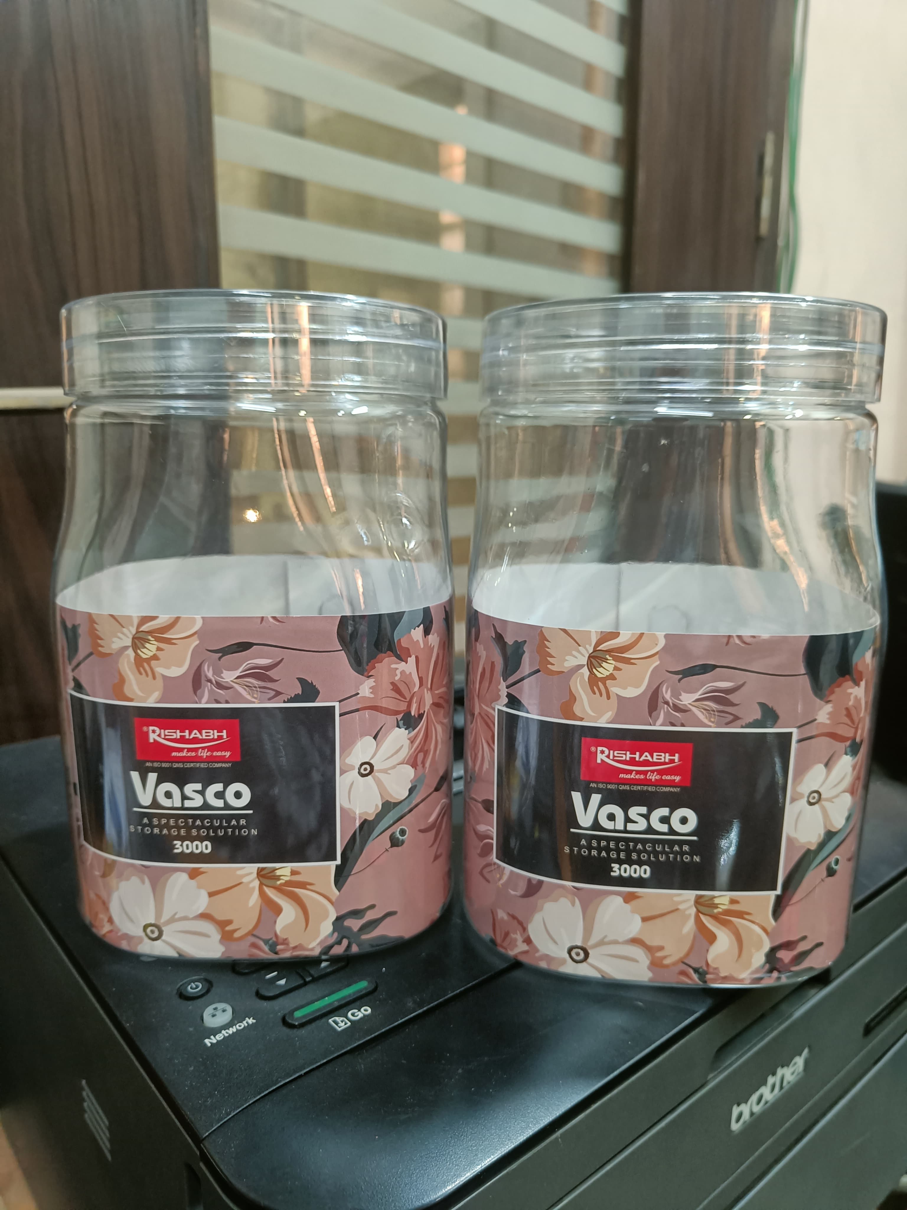 Rishabh Vasco 3000 stylish & Trendy Pet container 2pcs with Spoon